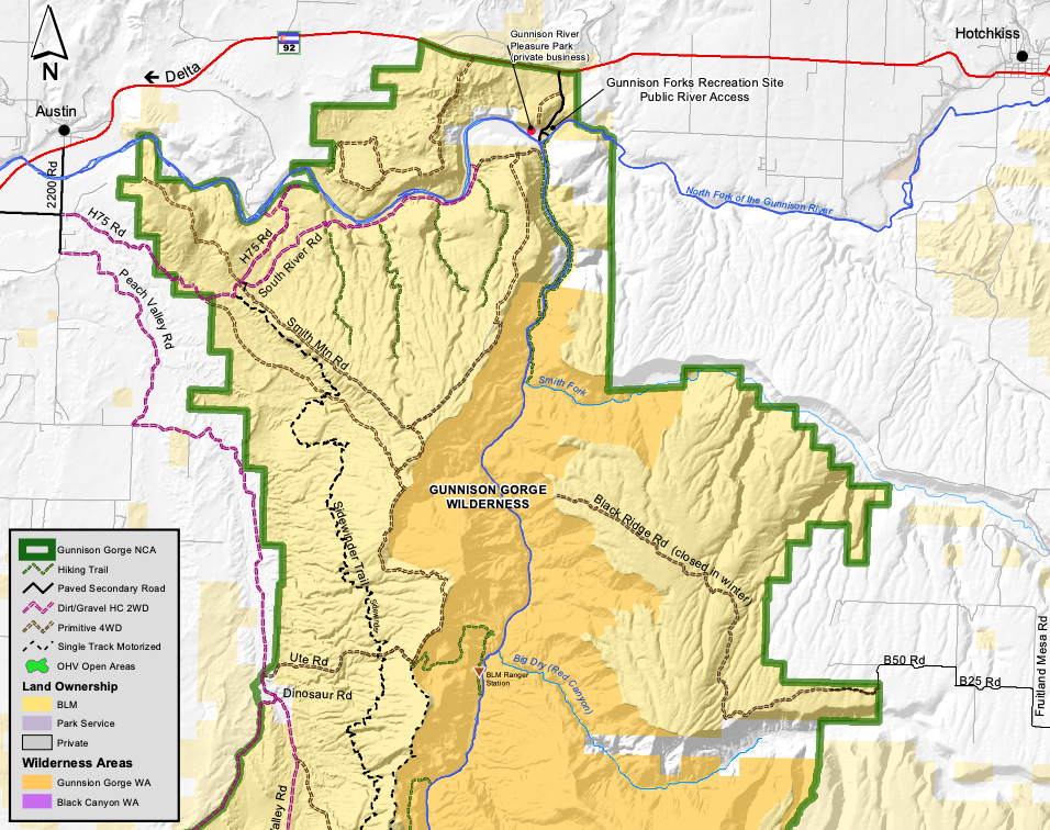 Gunnison Gorge Map